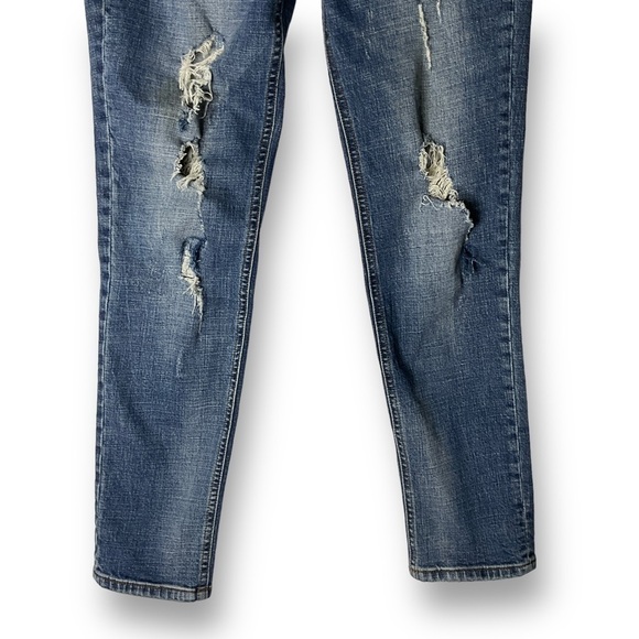 Kut From The Cloth Catherine Boyfriend Distressed Jeans Med Wash Stretch Sz 4 - Picture 3 of 11